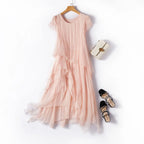 Aurelia Mulberry Silk Midi Dress