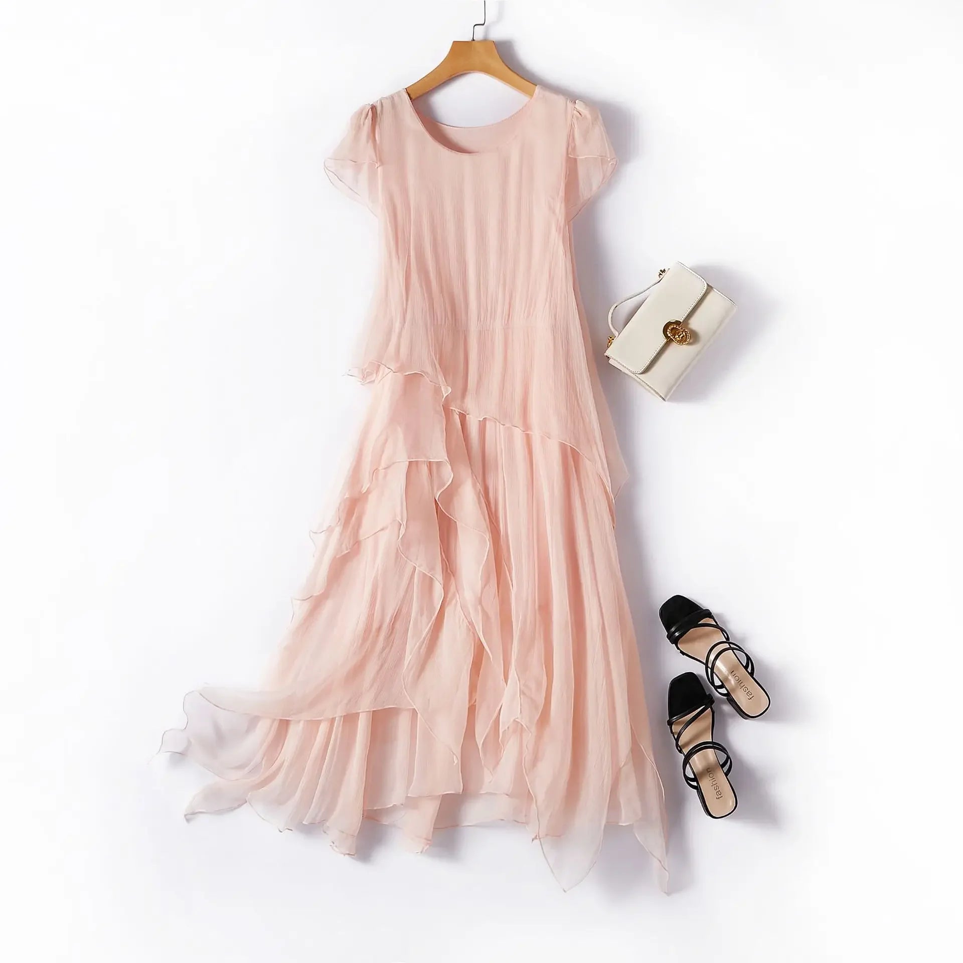 Aurelia Mulberry Silk Midi Dress