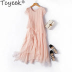 Aurelia Mulberry Silk Midi Dress