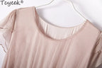 Aurelia Mulberry Silk Midi Dress