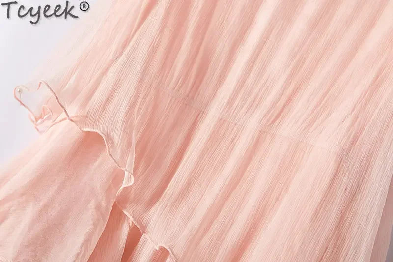 Aurelia Mulberry Silk Midi Dress