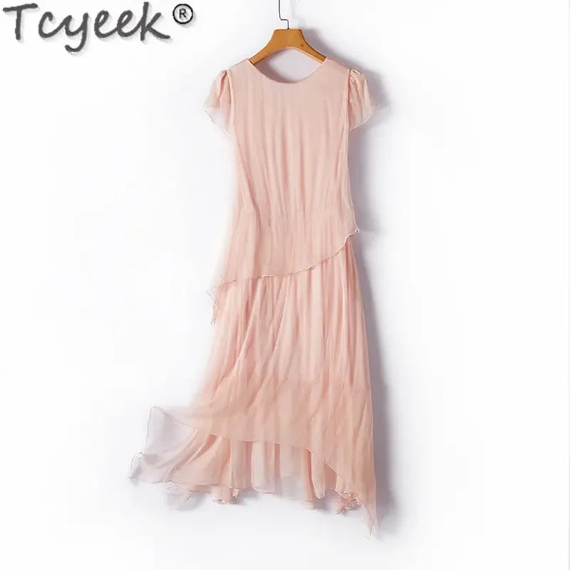 Aurelia Mulberry Silk Midi Dress
