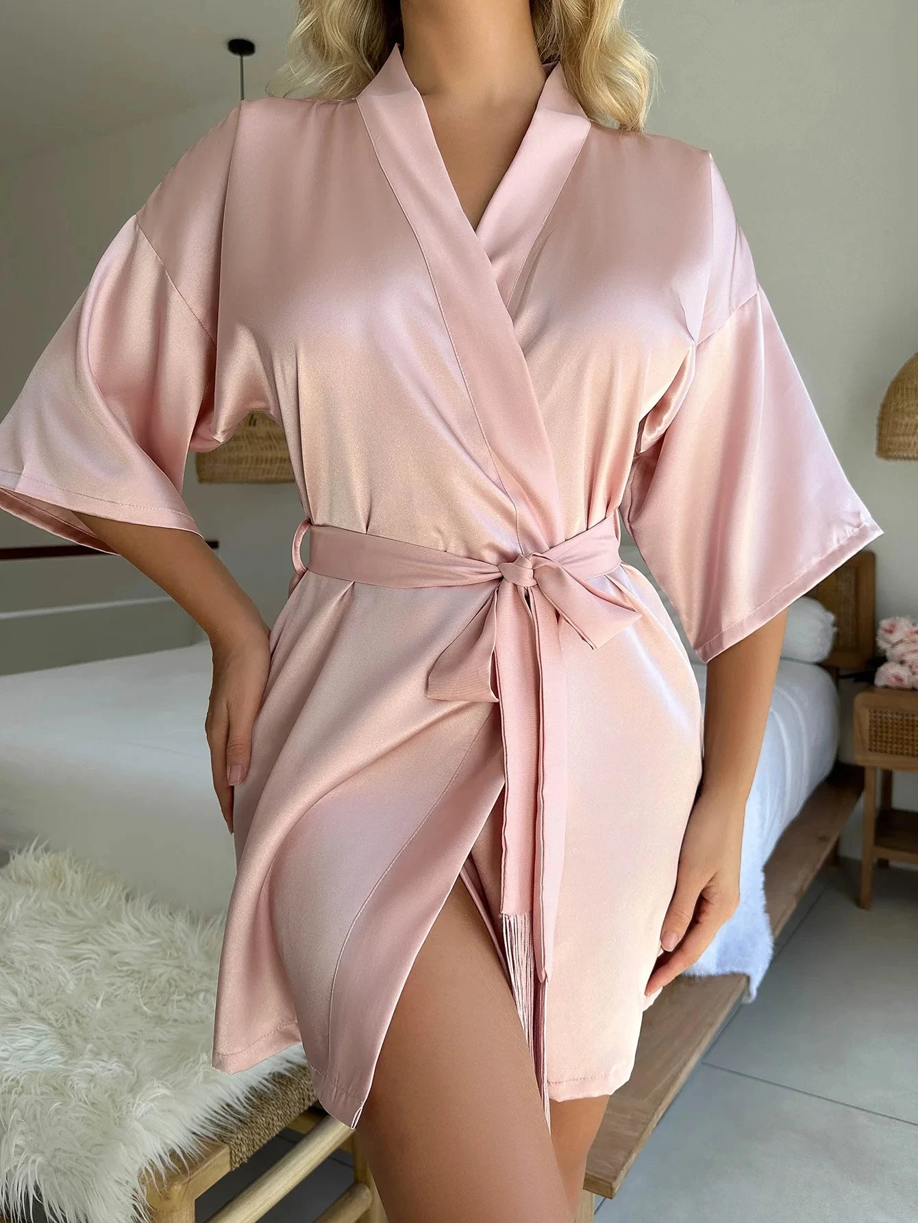 Lunara Silk Lounge Robe Set