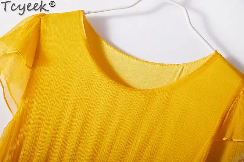 Aurelia Mulberry Silk Midi Dress