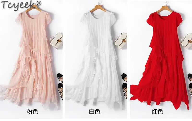 Aurelia Mulberry Silk Midi Dress