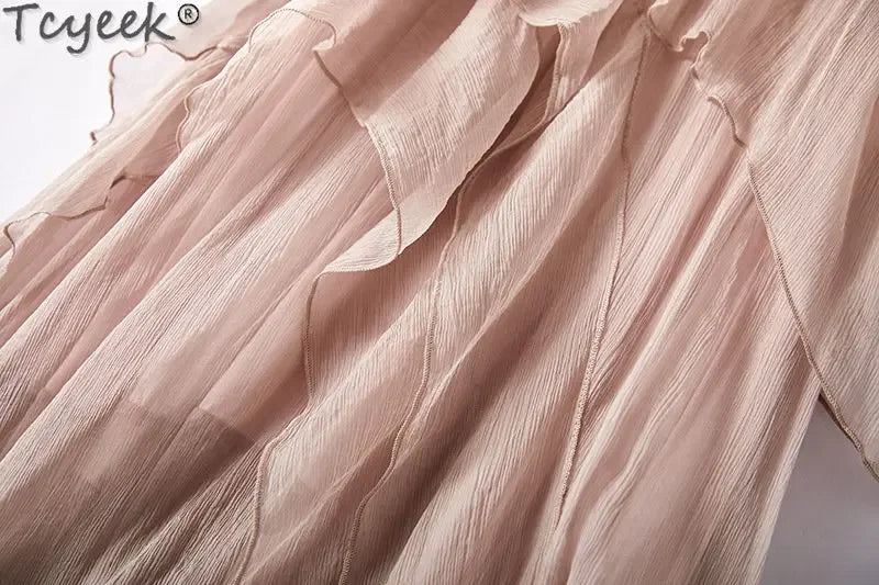 Aurelia Mulberry Silk Midi Dress