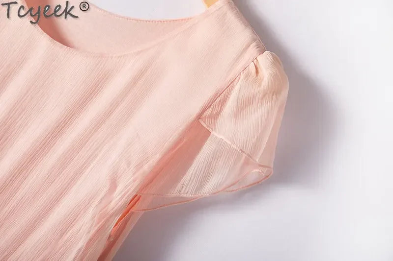 Aurelia Mulberry Silk Midi Dress