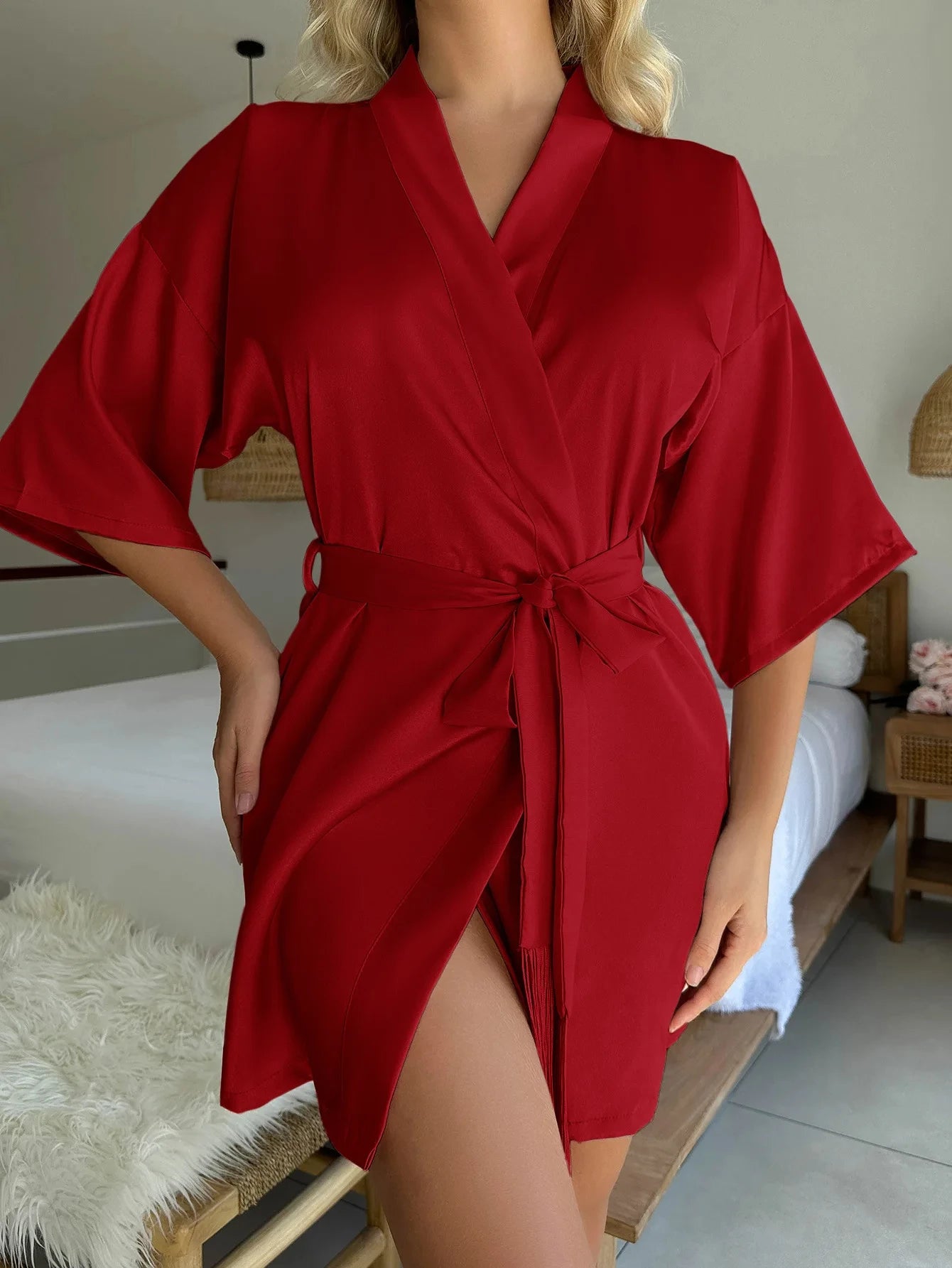 Lunara Silk Lounge Robe Set